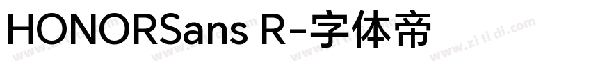 HONORSans R字体转换